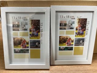 2 Marcos de fotos blancos 13x18 cm
