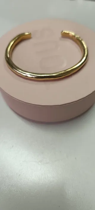 Pulsera Duna plata con baño de oro 18 kt. Medida17