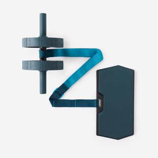 Rueda abdominal con banda elastica y esterilla cross