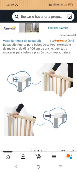 Barrera de seguridad extensible madera