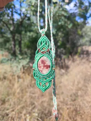 Collar Macramé Piedra Natural