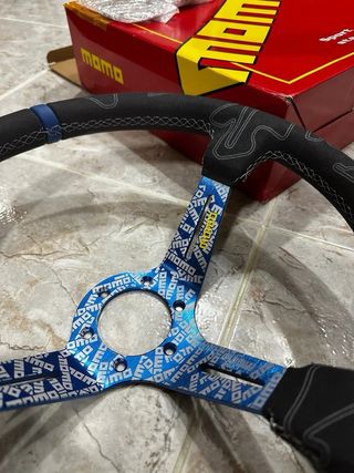 Volante MOMO Drift Azul Alcántara
