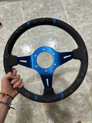 Volante MOMO Drift Azul Alcántara