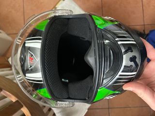 Casco integrale XL nero verde
