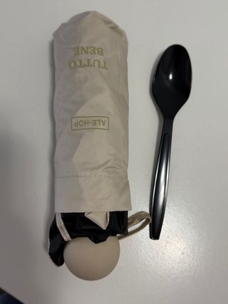 Mini Paraguas Beige y negro