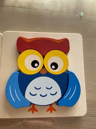 Set 3 Puzzles Madera Animales