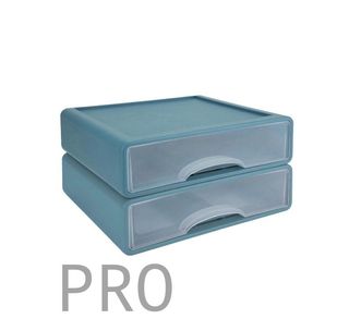 2 Cassetti in plastica impilabili