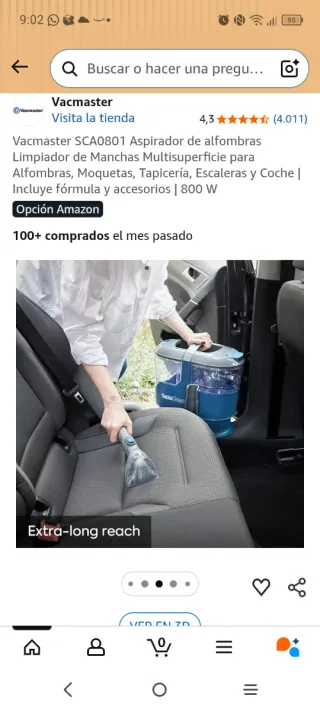 Aspirador Limpiador Vacmaster SCA0801