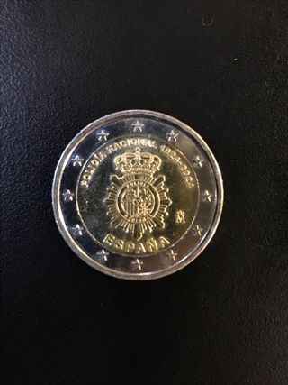 Moneda 2 Euros Policía Nacional 1824-2024