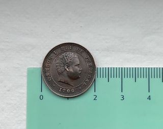 ºoO 5 réis Carlos I 1906 - bronce - Portugal