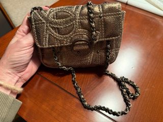 Bolso Purificación García Marrón Dorado