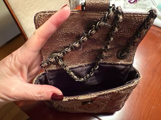 Bolso Purificación García Marrón Dorado