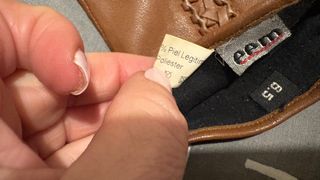 Guantes Piel Mujer Marrón Trenzado