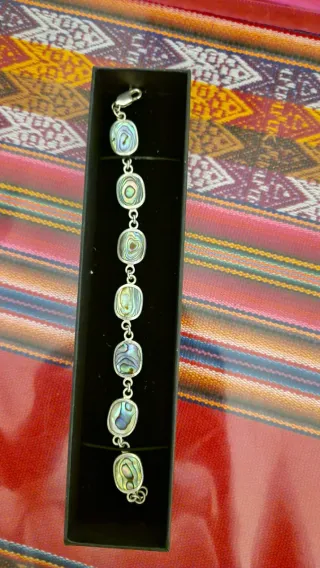 Pulsera Plata con Piedras Multicolor