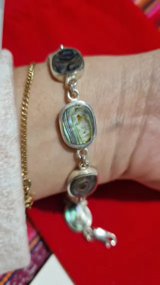 Pulsera Plata con Piedras Multicolor