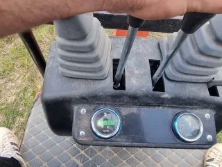 Cambio con un tractor mediano