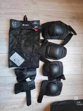 Patines y protecciones adulto negro