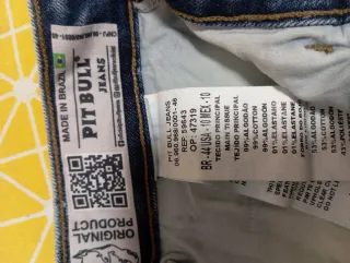 Pantalones Vaqueros Pitbull Mujer Azul