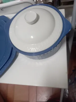 Lote 2 ensaladeras y olla sopera porcelana