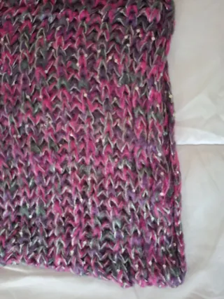 Collo tessuto rosa e argento da donna