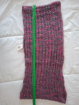 Collo tessuto rosa e argento da donna