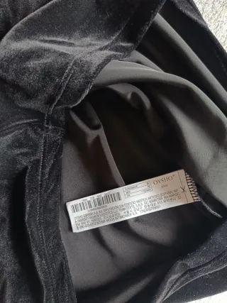 Vestido Oysho Terciopelo Negro Talla M