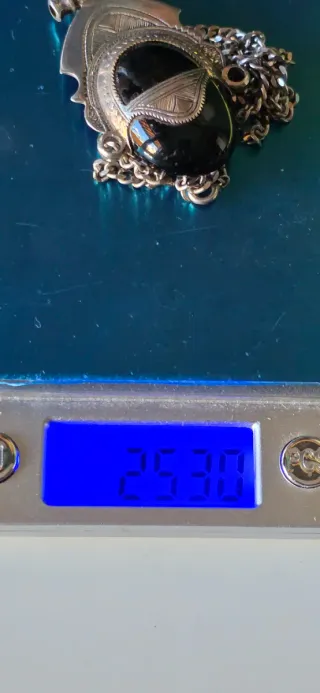 Collar Plata y Colgante Azteca Negro