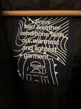 Plumífero largo azul