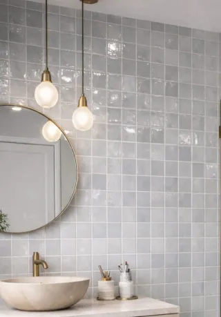 Azulejos 10x10 Gris Brillo