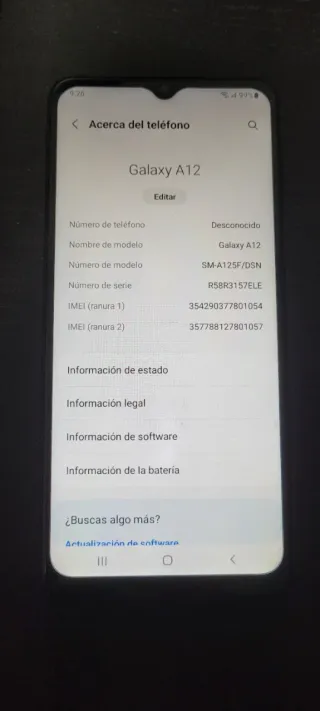 Samsung Galaxy A12 Negro