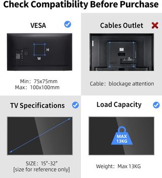 Soporte de pared para monitor / TV