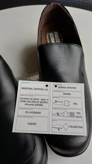 Zapatos piel mujer Panter.T38.Nuevos.38