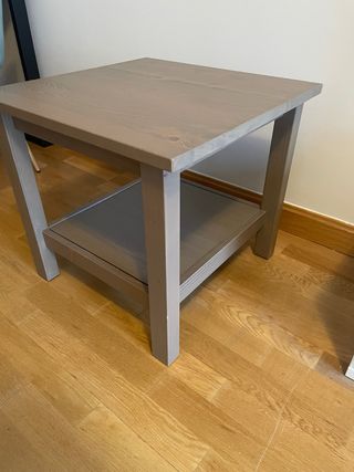 Mesa auxiliar madera gris 55 x 55 cm