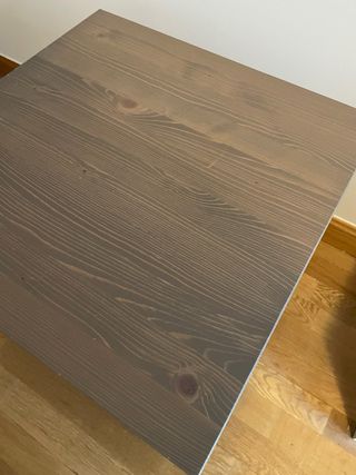 Mesa auxiliar madera gris 55 x 55 cm