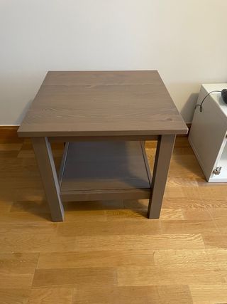 Mesa auxiliar madera gris 55 x 55 cm