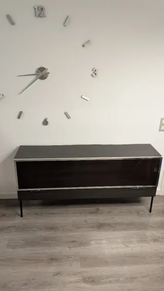 Buffet comedor wengue madera y cristal