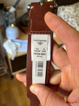 Cinturón Dockers Talla 34 Marrón