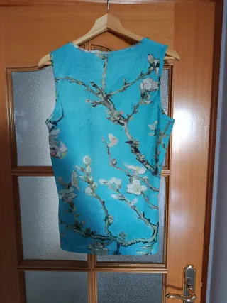 Camiseta Van Gogh Museum Azul Flores