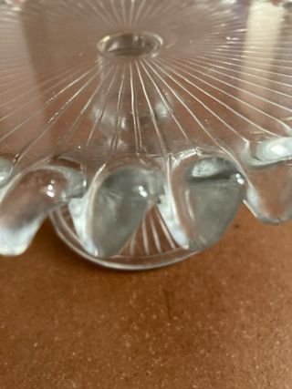 Alzatina in vetro trasparente