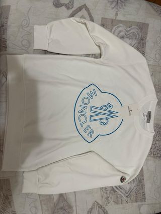 Felpa Moncler bianca con logo