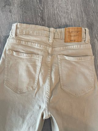 Pantalón Mom Slim Beige