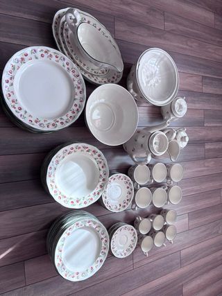 Vajilla San Claudio Flores Porcelana