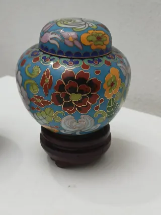 Coppia vasi cinesi cloisonne vintage