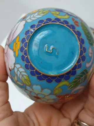 Coppia vasi cinesi cloisonne vintage