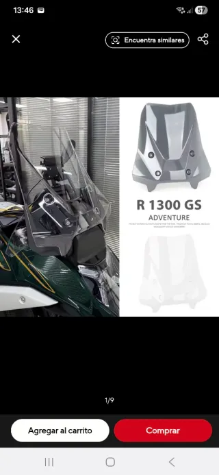 Bmw R1300GS/Adventure cúpula para moto.