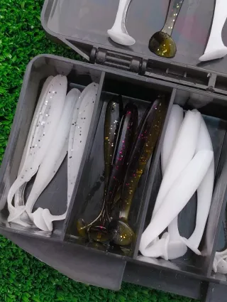 Caja de vinilos de pesca, Pesca Trucha, Spinning