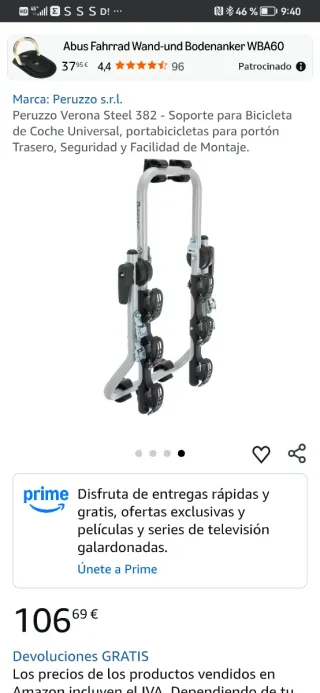 Portabicicletas universal