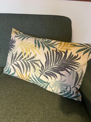 Funda Cojín Rectangular Hojas Palmera