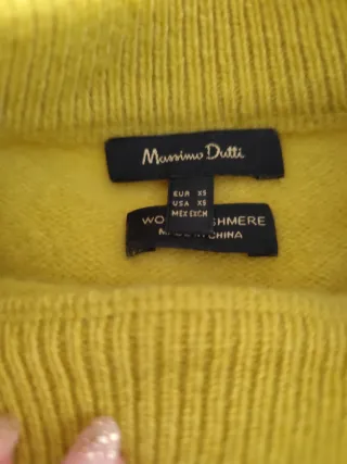Jersey corto lana Massimo Dutti amarillo.