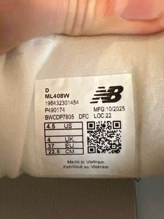 New Balance 408 Zapatillas Blancas Plata